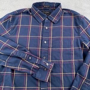 Banana Republic Shirt Mens Medium Blue Untucked Fit Lightweight Flannel Casual